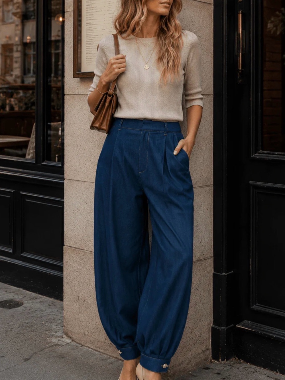 Jogger Leg Button Waist Pants 🌼 ⭐️